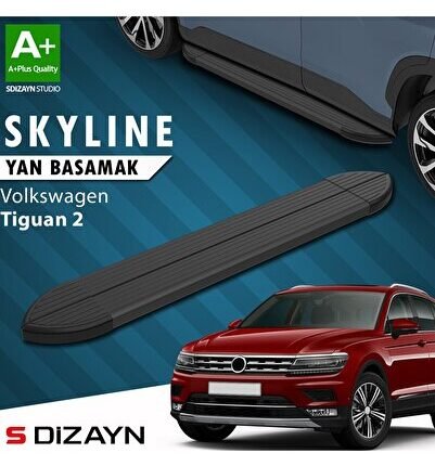 S-Dizayn VW Tiguan 2 Skyline Siyah Yan Basamak 173 Cm 2016-2024 A+ Kalite
