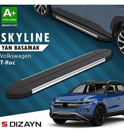 S-Dizayn VW T-Roc Skyline Krom Yan Basamak 173 Cm 2019 Üzeri A+ Kalite