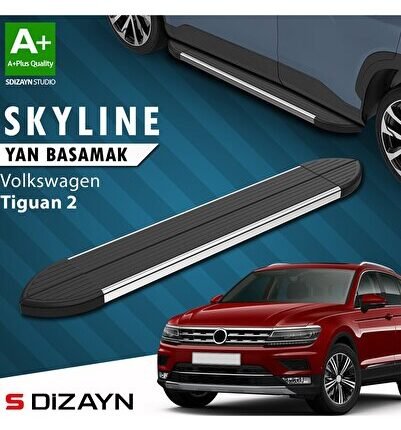 S-Dizayn VW Tiguan 2 Skyline Krom Yan Basamak 173 Cm 2016-2024 A+ Kalite