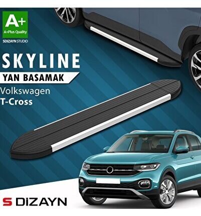 S-Dizayn VW T-Cross Skyline Aluminyum Yan Basamak 173 Cm 2019-2023 A+ Kalite