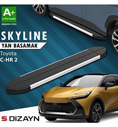 S-Dizayn Toyota C-HR 2 Skyline Aluminyum Yan Basamak 173 Cm 2023 Üzeri A+ Kalite