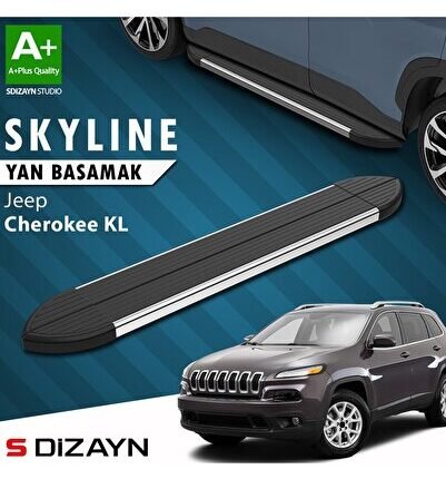 S-Dizayn Jeep Cherokee KL Skyline Krom Yan Basamak 173 Cm 2013-2023 A+ Kalite