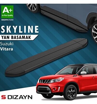 S-Dizayn Suzuki Vitara 4 Skyline Siyah Yan Basamak 163 Cm 2015 Üzeri A+ Kalite
