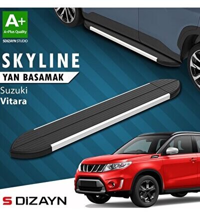 S-Dizayn Suzuki Vitara 4 Skyline Aluminyum Yan Basamak 163 Cm 2015 Üzeri A+ Kalite
