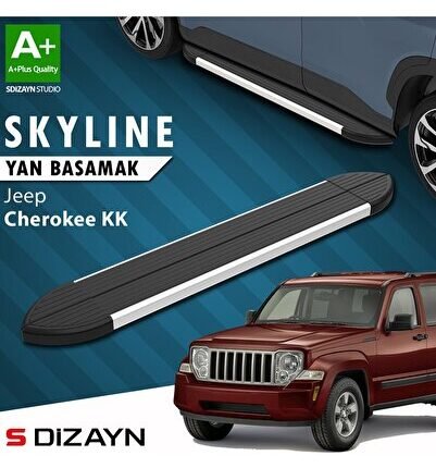 S-Dizayn Jeep Cherokee KK Skyline Aluminyum Yan Basamak 153 Cm 2008-2012 A+ Kalite