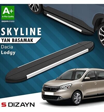 S-Dizayn Dacia Lodgy Skyline Aluminyum Yan Basamak 203 Cm 2012 Üzeri A+ Kalite