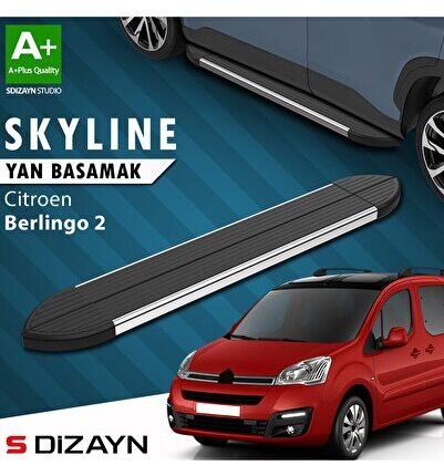 S-Dizayn Citroen Berlingo 2 Skyline Krom Yan Basamak 193 Cm 2008-2018 A+ Kalite