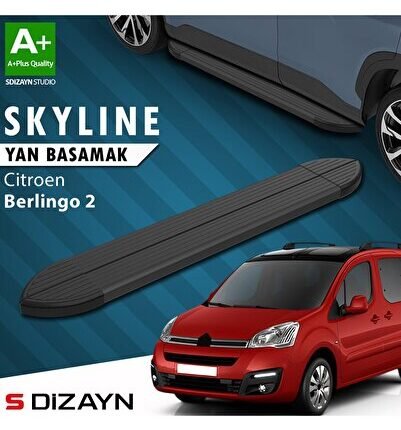S-Dizayn Citroen Berlingo 2 Skyline Siyah Yan Basamak 193 Cm 2008-2018 A+ Kalite