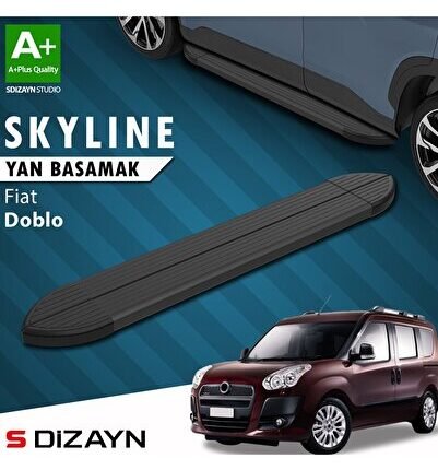 S-Dizayn Fiat Doblo 2 Skyline Siyah Yan Basamak 193 Cm 2010-2022 A+ Kalite