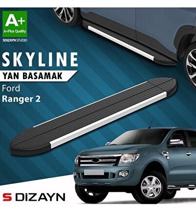 S-Dizayn Ford Ranger 2 Skyline Aluminyum Yan Basamak 193 Cm 2006-2013 A+ Kalite