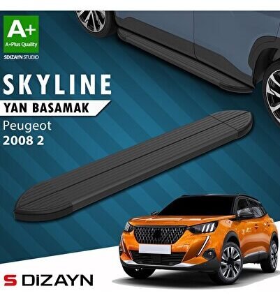 S-Dizayn Peugeot 2008 2 Skyline Siyah Yan Basamak 183 Cm 2020 Üzeri A+ Kalite