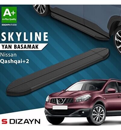 S-Dizayn Nissan Qashqai +2 Skyline Siyah Yan Basamak 183 Cm 2007-2014 A+ Kalite