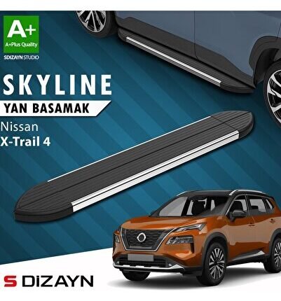 S-Dizayn Nissan X-Trail T33 Skyline Krom Yan Basamak 183 Cm 2022 Üzeri A+ Kalite
