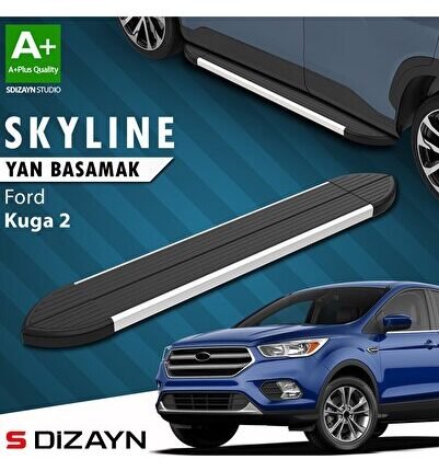 S-Dizayn Ford Kuga 2 Skyline Aluminyum Yan Basamak 183 Cm 2013-2019 A+ Kalite