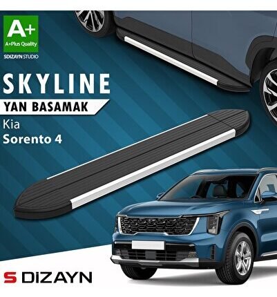 S-Dizayn Kia Sorento 4 Skyline Aluminyum Yan Basamak 183 Cm 2022 Üzeri A+ Kalite