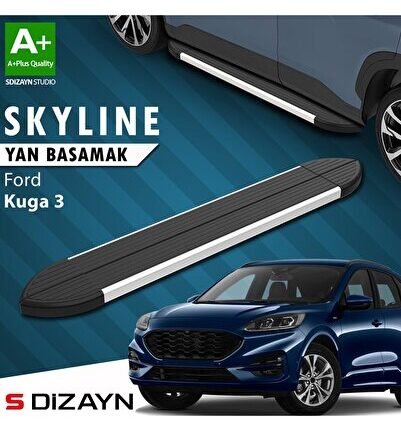 S-Dizayn Ford Kuga 3 Skyline Aluminyum Yan Basamak 183 Cm 2020 Üzeri A+ Kalite