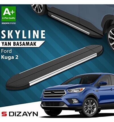 S-Dizayn Ford Kuga 2 Skyline Krom Yan Basamak 183 Cm 2013-2019 A+ Kalite