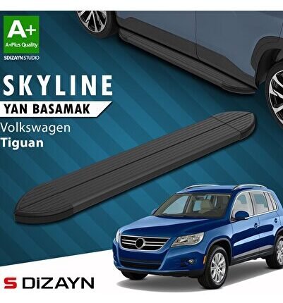 S-Dizayn VW Tiguan Skyline Siyah Yan Basamak 173 Cm 2007-2015 A+ Kalite