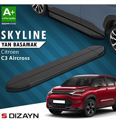 S-Dizayn Citroen C3 Aircross Skyline Siyah Yan Basamak 183 Cm 2017-2024 A+ Kalite