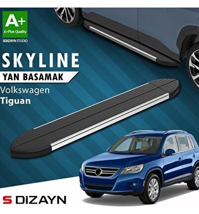 S-Dizayn VW Tiguan Skyline Krom Yan Basamak 173 Cm 2007-2015 A+ Kalite