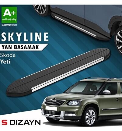 S-Dizayn Skoda Yeti Skyline Krom Yan Basamak 173 Cm 2009-2017 A+ Kalite