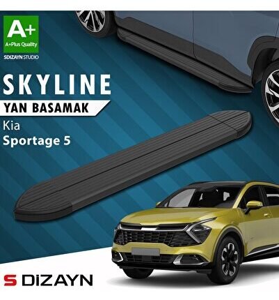 S-Dizayn Kia Sportage 5 Skyline Siyah Yan Basamak 173 Cm 2021 Üzeri A+ Kalite