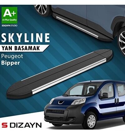S-Dizayn Peugeot Bipper Skyline Krom Yan Basamak 173 Cm 2007-2017 A+ Kalite