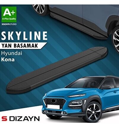 S-Dizayn Hyundai Kona Skyline Siyah Yan Basamak 173 Cm 2018-2023 A+ Kalite