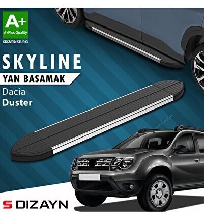 S-Dizayn Dacia Duster Skyline Krom Yan Basamak 173 Cm 2009-2018 A+ Kalite