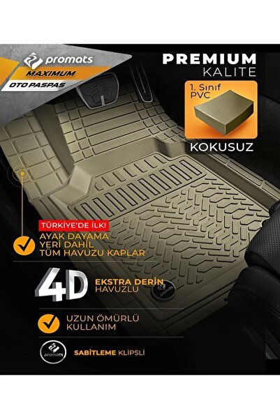 1_org_zoom-43800.jpg Ford Focus 2 Sedan 2005-2011 Model Ve Sonrası Uyumlu Oto Paspas 4d Profesyonel (bej) - Görsel 1