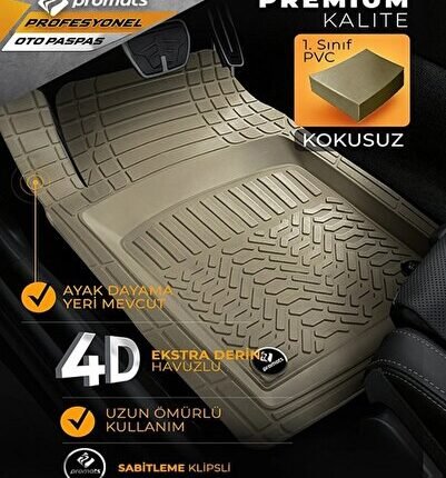 RENAULT MEGANE 2 HATCHBACK 2004-2010 4D OTO PASPAS PROFESYONEL BEJ