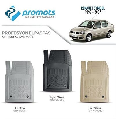 Renault Symbol 199-2007 Oto Paspas Profesyonel 4d (siyah)