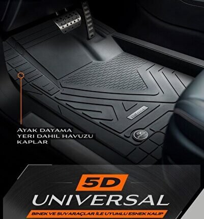 Renault 25 UYUMLU 5-D OTO PASPAS ( ICON GRİ )