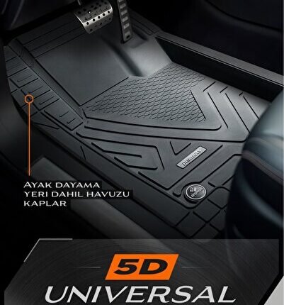 Kia Clarus İle Uyumlu 5D Havuzlu Premium Paspas Takımı ICON Siyah