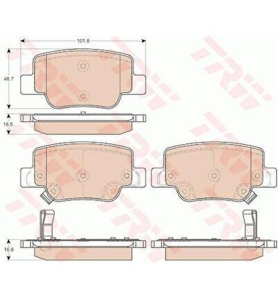 -gdb3547 Arka Fren Balatası Verso 2009 -
