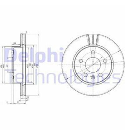 DELPHI BG3296 FREN DİSKİ TK MERCEDES V200 V220 V230 V280 VITO 95-