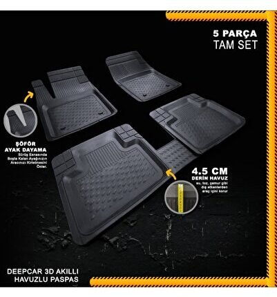 Connect 2009 Uyumlu Deepcar Akıllı 3d Havuzlu Paspas