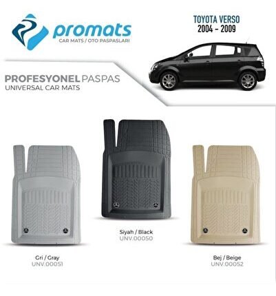 Toyota Verso 2004-2009 Paspas Profesyonel 4d (bej)