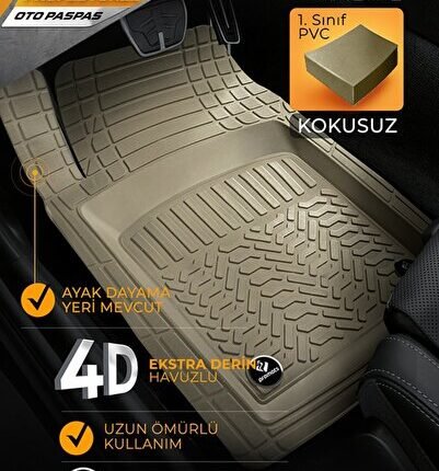 Mercedes ML Uyumlu Universal Paspas 3D Profesyonel Bej