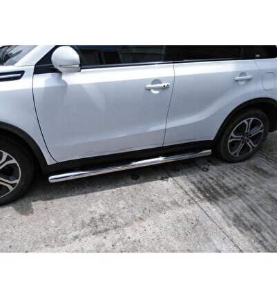 – DUSTER 2019-2023(4X4) Uyumlu Krom Ø70 Yan Basamak | TUBULAR C MODELİ