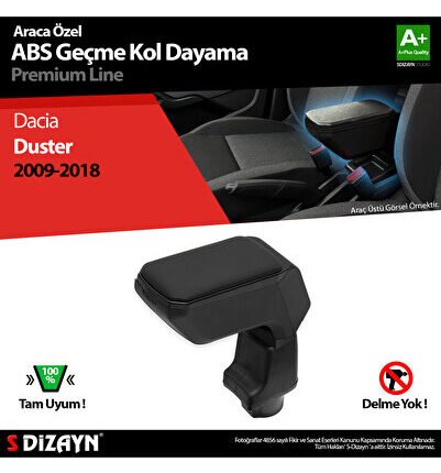 S-Dizayn Dacia Duster Kol Dayama Kolçak Geçmeli ABS Siyah 2009-2018