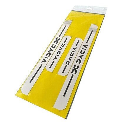 Dacia Duster 4 parça Kapı Eşik Yazısı Parlak