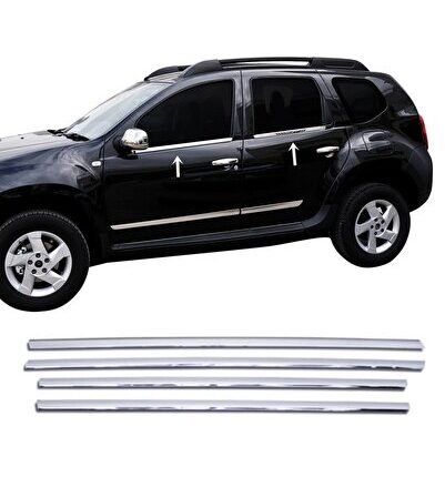 Dacia Duster Krom Cam Çıtası 4 Kapı 2010-2017 Arası P. Çelik