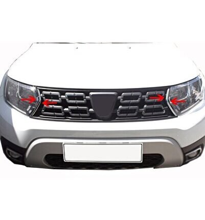 DACİA DUSTER UYUMLU ÖN PANJUR YANLARI 2 PARÇA 2018 ÜZERİ PASLANMAZ KROM