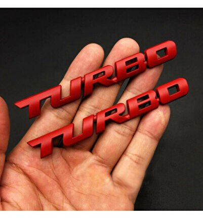 Turbo Kırmızı Çamurluk Yazısı Seti 2'li 3M 3D ABS Dacia Duster