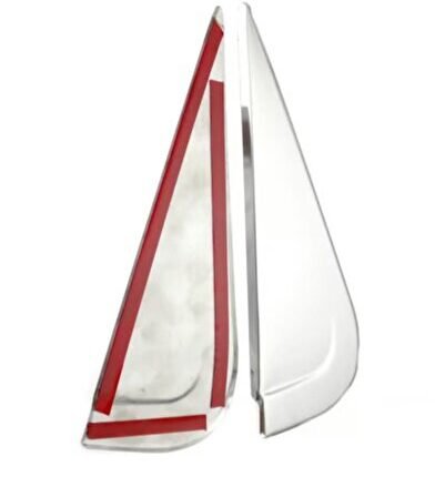 Dacia Duster 2010-2018 Arası Arka Kelebek Krom Cam Yeri 2 Parça