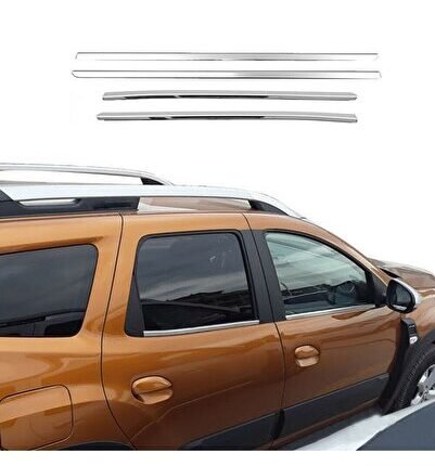 Dacia Duster Krom Cam Çıtası 2018 Sonrası 4 Parça P.Çelik