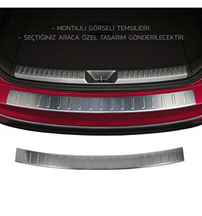 Dacia Duster Arka Tampon Eşiği - Krom Taşlı | 2010-2018 Arası