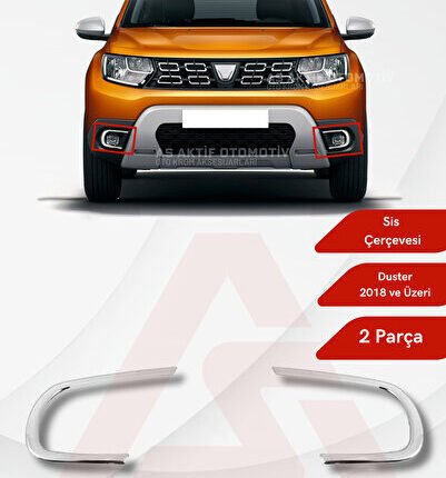 Dacia Duster Suv Sis Çerçevesi 2 Parça 2018 ve Üzeri Krom Paslanmaz Çelik