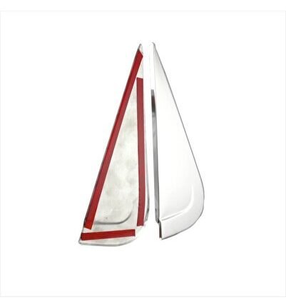 Dacia Duster 2010-2017 Uyumlu Krom Kelebek Cam Yeri 2 Parça P.çelik